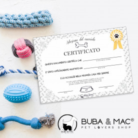 Puppy adoption certificate