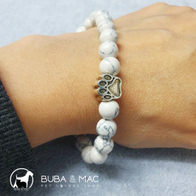 White stone bracelet with claw