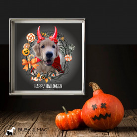 Quadretto diavoletto Halloween per  cani