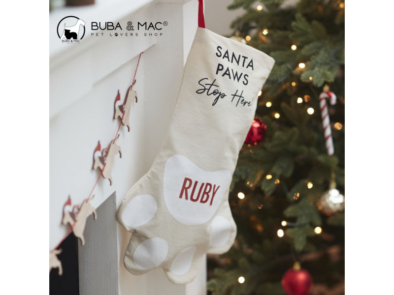 CUSTOMISABLE DOG CHRISTMAS STOCKING