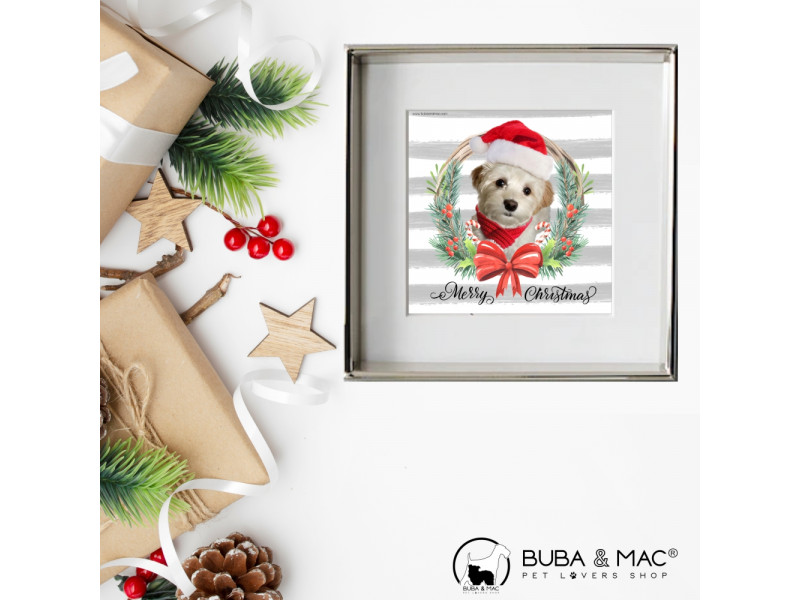 Cuadrito de navidad personalizado perro