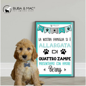 Frame ad of the arrival of the new puppy